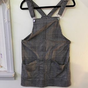 Plaid overall dress